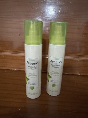 Aveeno Positively Radiant Micellar Gel Cleanser Makeup Remover 5.1 oz. (2)