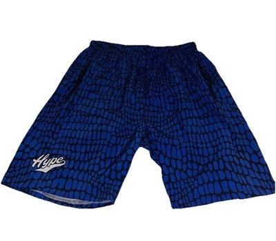 Hype Sports Blue & Black Medium Drawstring Athletic Shorts