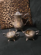 Vintage International Silver Company 3 Piece Coffee/Tea Set