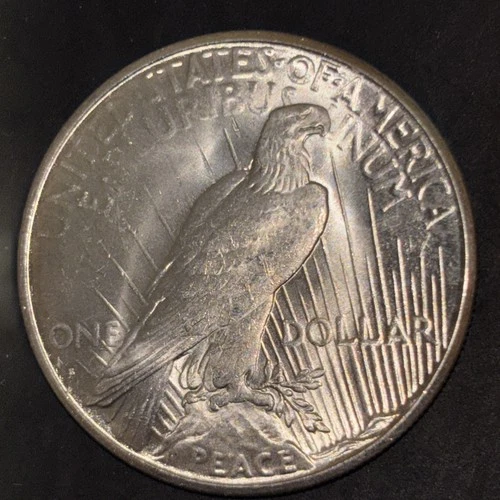 1925 S-$Peace Dollar Silver  MS/AU RareKey Date Bright White Original US Coin.