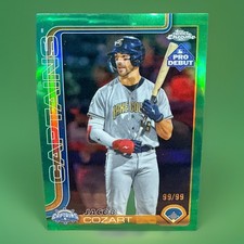 2025 Topps Pro Debut Chrome Jacob Cozart Green Chrome 99/99 Cleveland Guardians