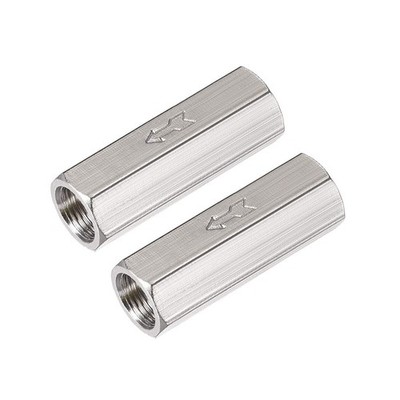 uxcell Nickel-Plated Copper One Way Air Check Valve G 1/8 Female G