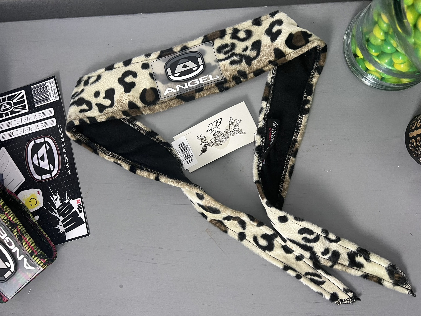 WDP Angel Paintball Headband - Snow Leopard  - Vtg, NOS - hormesis