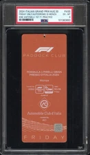 KIMI ANTONELLI FP1 DEBUT CRASH - 2024 Italian F1 Grand Prix Pass Ticket PSA 6