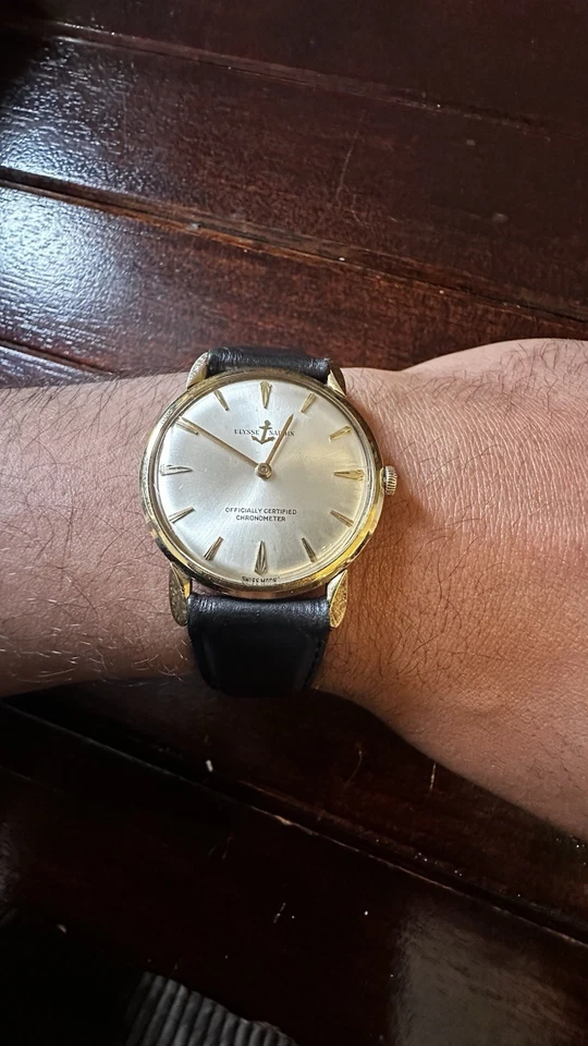 Cronómetro Ulysse Nardin 34 mm circa años 60 oro 18k Foto 3 de 4