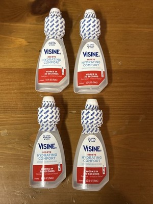 4~visine red eye hydrating comfort 0.5oz ea exp 5/27+ LOT OF 4