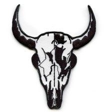 Cow Skull Western Cowboy Desert Texas Embroidered Iron On Patch New