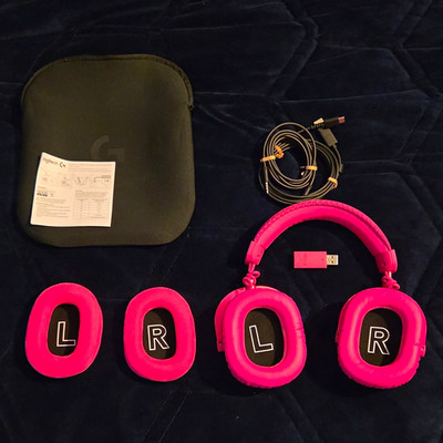 Logitech PRO X 2 LIGHTSPEED Wireless Over-the-Ear Gaming Headset - Magenta Pink