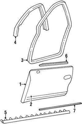 Genuine GM Lower Weather-Strip 25626894