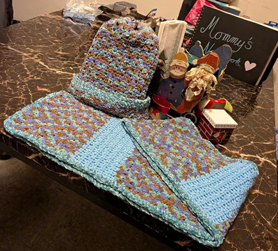 Handmade Crochet Hat And Scarf Set