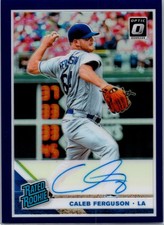 2019 Donruss Optic Caleb Ferguson Rated Rookies Signatures Light Blue #/35