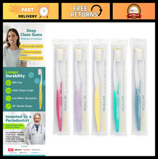 Extra Soft Toothbrushes for Sensitive Teeth, Tapered Bristles, 5 Pack, Colors Va