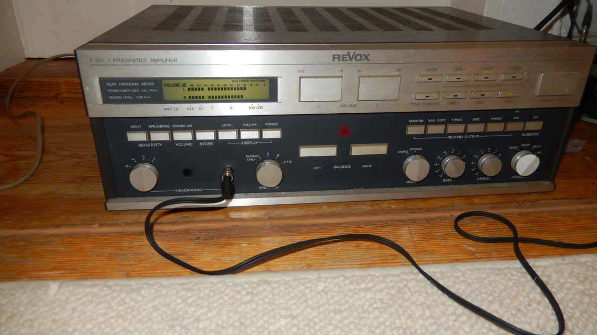 Amplificador Integrado Revox B251 Amplificador Completo-Funcional-Buen Estado