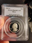 1992 S Washington Quarter Proof 90% Silver 25c Gem PCGS PR70DCAM