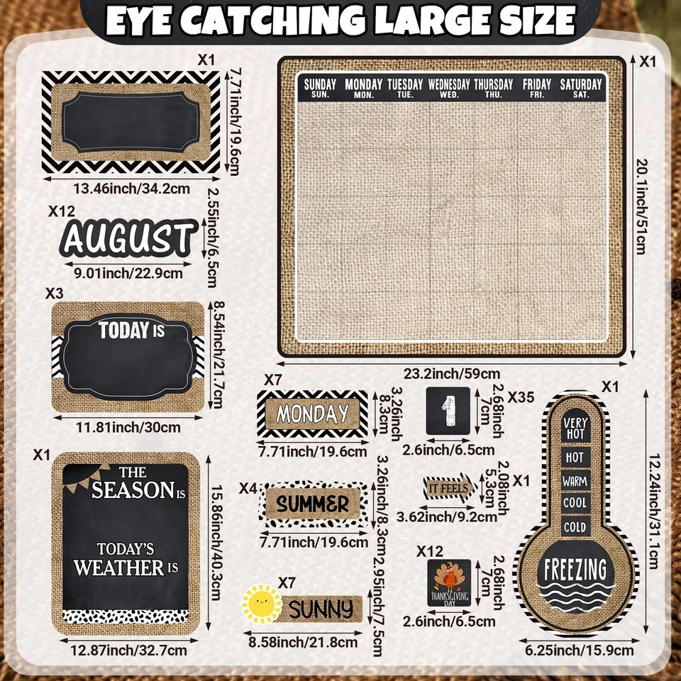 85 Pcs Calendar Bulletin Board Set Classroom Calendar Bulletin Board with Num... - Image 2 of 4