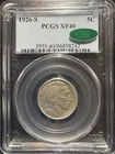 1926-S Buffalo Nickel 5c PCGS XF40 CAC - Rare Key Date - Lowest Mintage