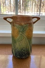 6.25” Roseville Pottery Sunflower Vase Art Deco/Mission Form w/Glazed Color