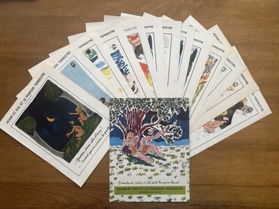 Set of 14 ''Adam and Eve'' Illustrations - Jean Eiffel - 1960s