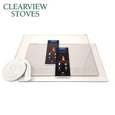 Clearview Stove Glass All Models - Solution, Vision, Pioneer inc. Glass Seal