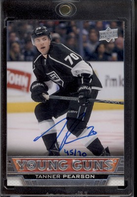 2015-16 UD Buybacks Tanner Pearson Young Guns Rookie Auto #498 #d to Jersey RC