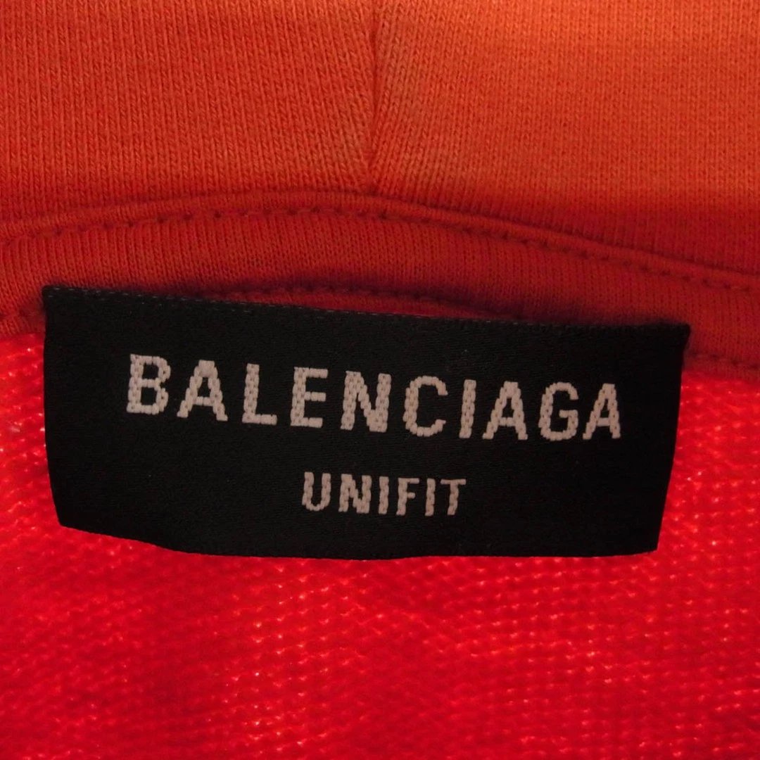 Felpa con cappuccio maglione BALENCIAGA 674986 TLVJ3 MAISON vestibilità ampia rossa usata LIFE 0