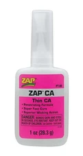 NEW ZAP Adhesives CA Glue Thin 1 oz Bottle PT08