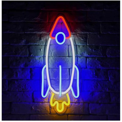 Neon LED Schild Rakete Licht Wand Deko Lampe Gaming Setup Streamer Beleuchtung