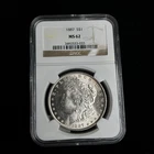 1887-P NGC MS62 $1 Morgan Silver Dollar
