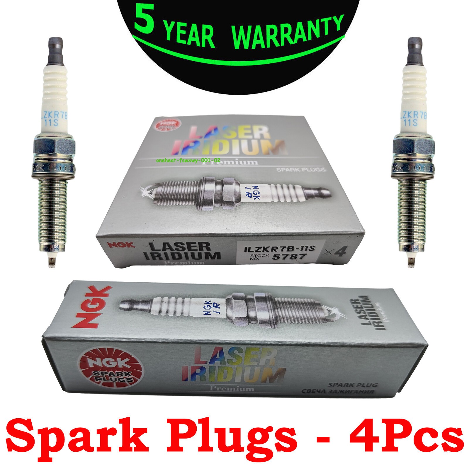 4X 5787 Laser Iridium Spark Plugs FOR NGK Acura Honda Civic TSX CR-V ILZKR7B11S