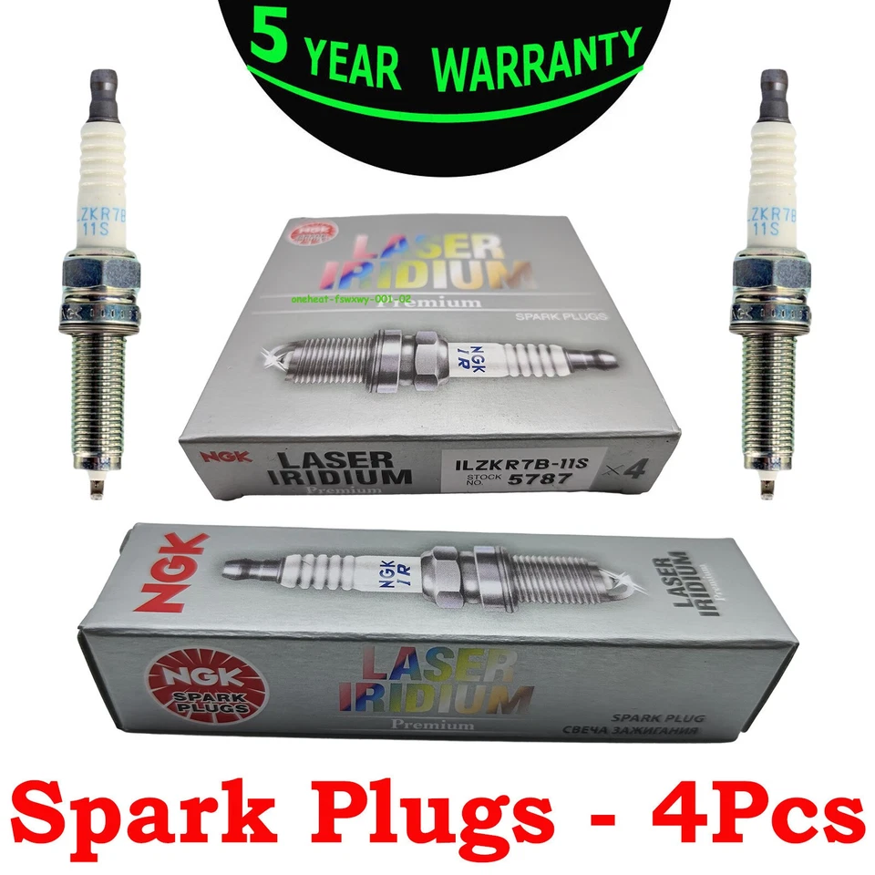 4X For HONDA ACURA SET OF 4 ILZKR7B-11S IRIDIUM SPARK PLUGS NGK 5787 12290R48H01 - Image 3 of 4