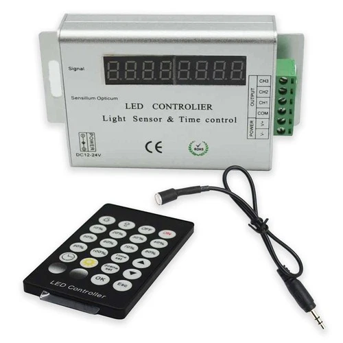 3 Channel 12V/24V Intelligent Light Sensor And Time Programmable Led Controller