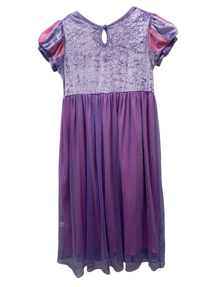 Disney Rapunzel Princesa Vestido Niños 7/8 Mediano Púrpura Tul Enredado Disfraz Vestido Foto 3 de 4