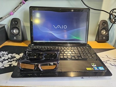 16'' Sony Vaio VPCF2 Core i7-2670QM 8GB 240GB 3D Bildschirm BD-RE Windows 10 Laptop