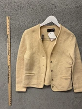 Geiger Collections of Australia Pure Wool Yellow Cardigan Women's Size 42 NWI