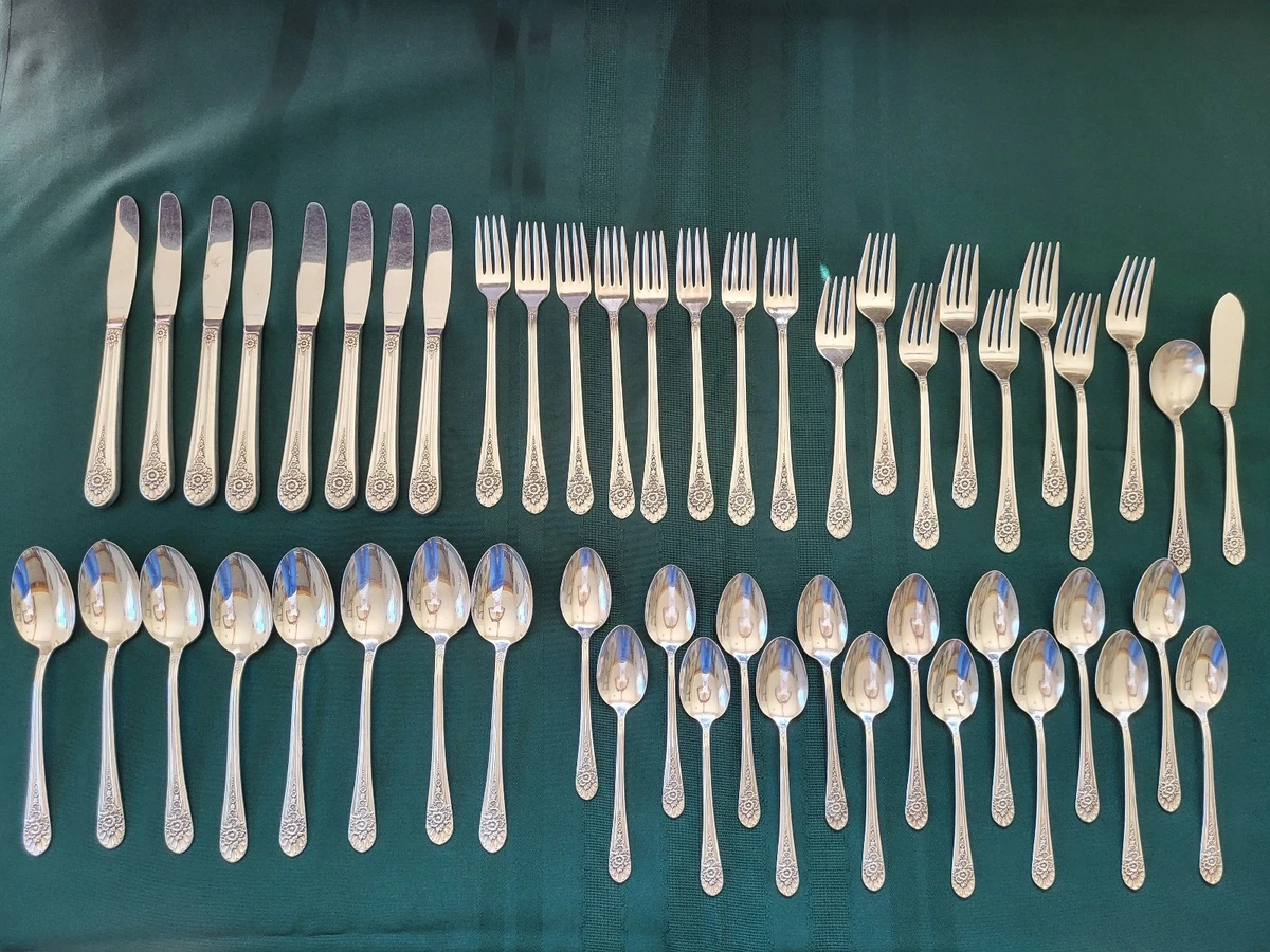 25+ Wm. Rogers & Son Flatware-Set Antique US Silver-Plated
