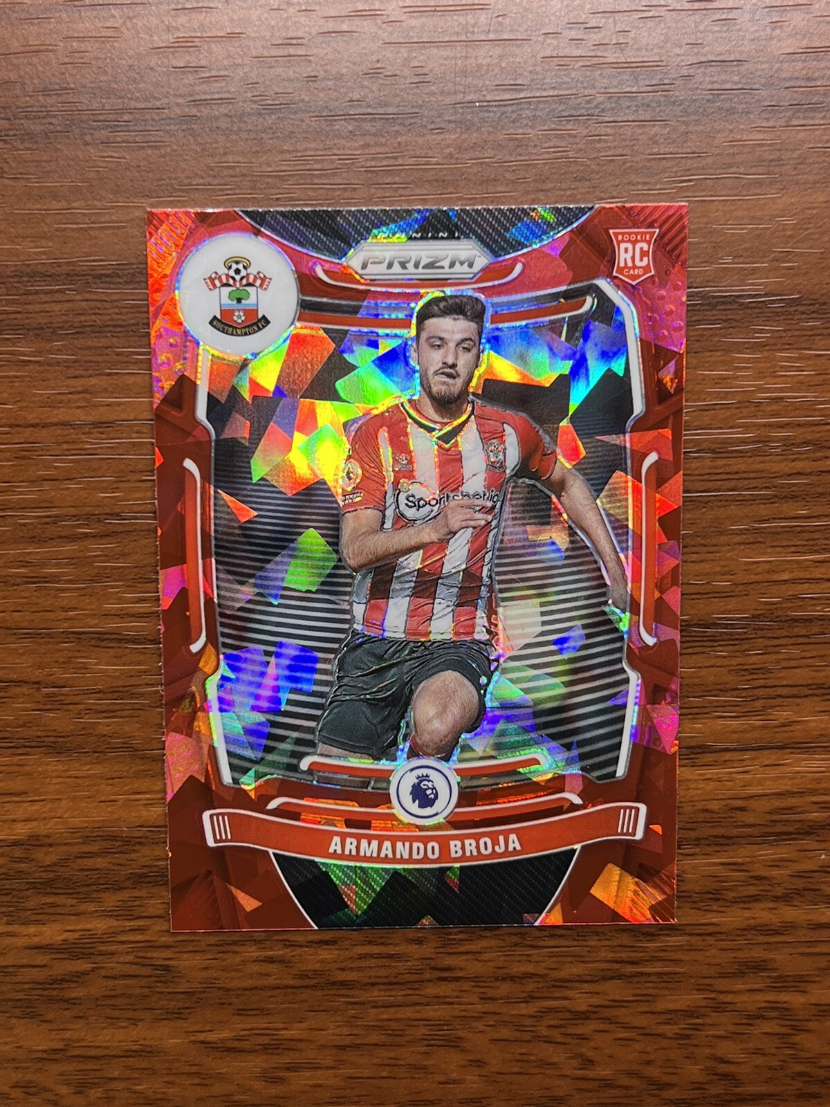 2021-22 Prizm Premier League Armando Broja RED ICE ROOKIE SP #108 Panini RC EPL