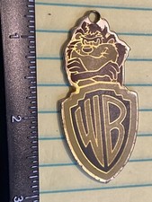 VINTAGE KEYCHAIN PENDANT 1993 WARNER BROTHERS WARNER BROS TASMANIAN DEVIL TAZ