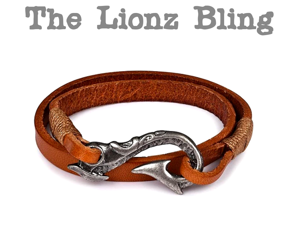 ヴィンテージ！フィッシュプレート ブレスレット Urban Viking style Genuine Brown Leather Bracelet & Antiqued Fish