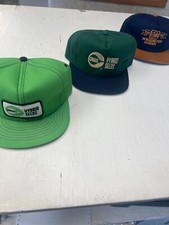 Vintage Seed Corn Hats lot of 3. Cargill Hybrid Seeds. Hoegemeyer Hybrids