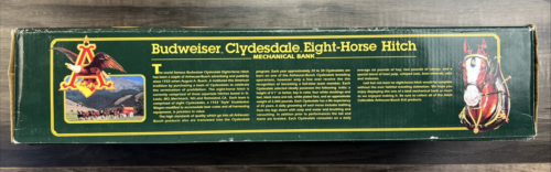 Ertl Budweiser Clydesdale Eight-Horse Hitch Mechanical Coin Bank 1995 DAMAGED - Picture 2 of 14