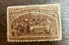 KAPPYSTAMPS USA  #234 1893 5c COLUMBUS MINT HINGED BARGAIN  H268