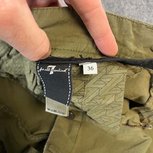 Chinos ajustados 7 For All Mankind 34 32 * Pantalones marrón tostado puño elástico - Imagen 11 de 12