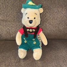 Winnie the Pooh Oktoberfest Lederhosen Disney Plush Bean Bag Stuffed Toy Bear 8"