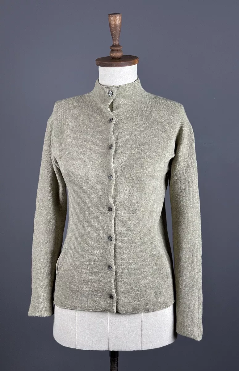 HEART HAAT ISSEY MIYAKE Dust Silk Cashmere Buttoned High Neck