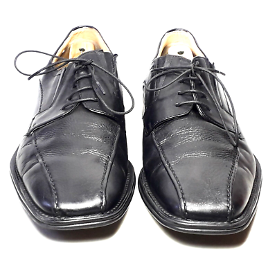 Brass Boot Walking Gloves Mens Black Leather Oxford Shoes  display picture 3