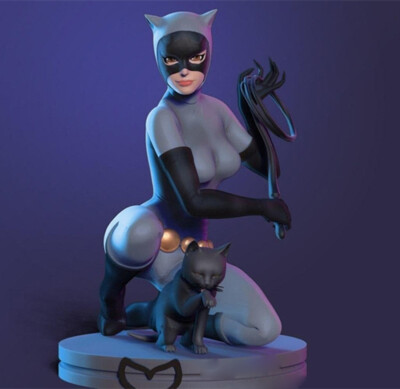 Catwoman 3D Print Model Kit Garage Kit Unpainted Unassemble Figure GK 1/6 1/8