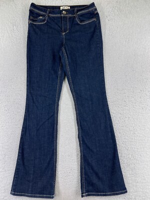Lei Pants Juniors 11 Blue Denim Jeans Sophia Hiphugger Flare Cotton Blend  29x32