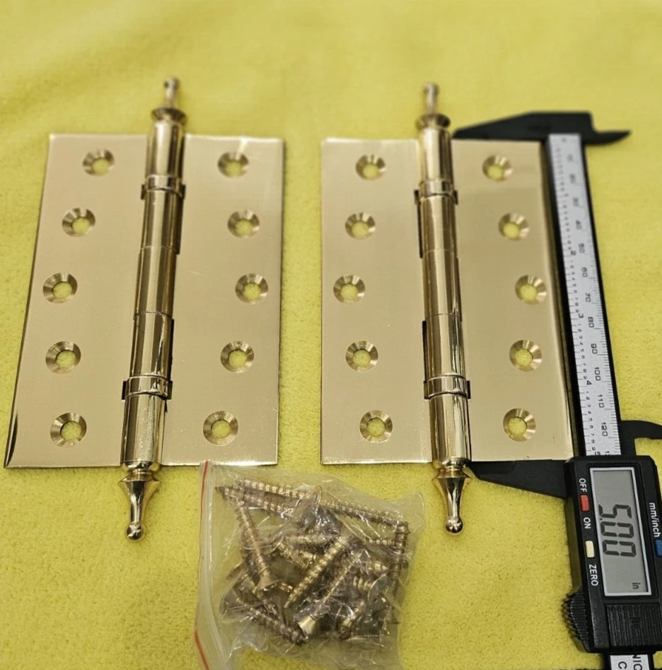 5"x3.5" con punta decorativa latón macizo pulido (Pack de 2) Foto 2 de 4