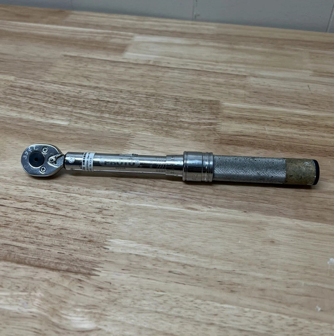 PROTO PROFESSIONAL 6060A CLICK RATCHET TORQUE WRENCH 10 50 In lb 1 4