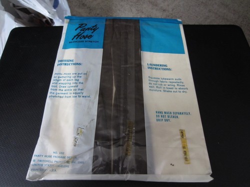 Vintage Harem Hosiery Reinforced Toe Brown Pantyhose - Fits 100 to 165 lbs. - Picture 2 of 2